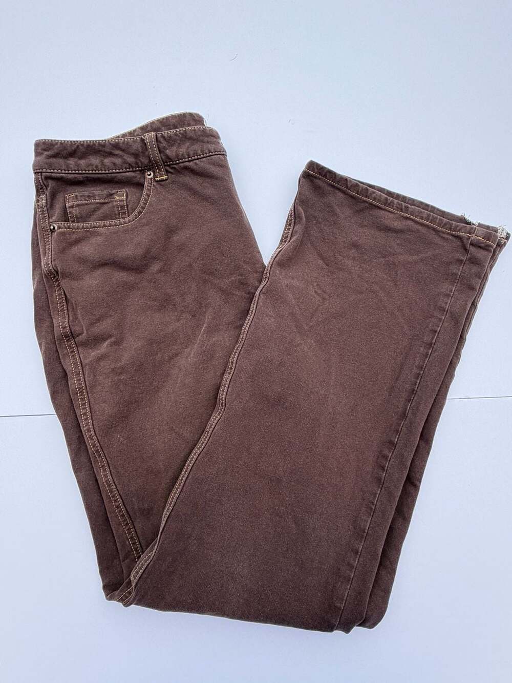 Coldwater Creek Pants Size 14 Brown Straight Leg Jeans